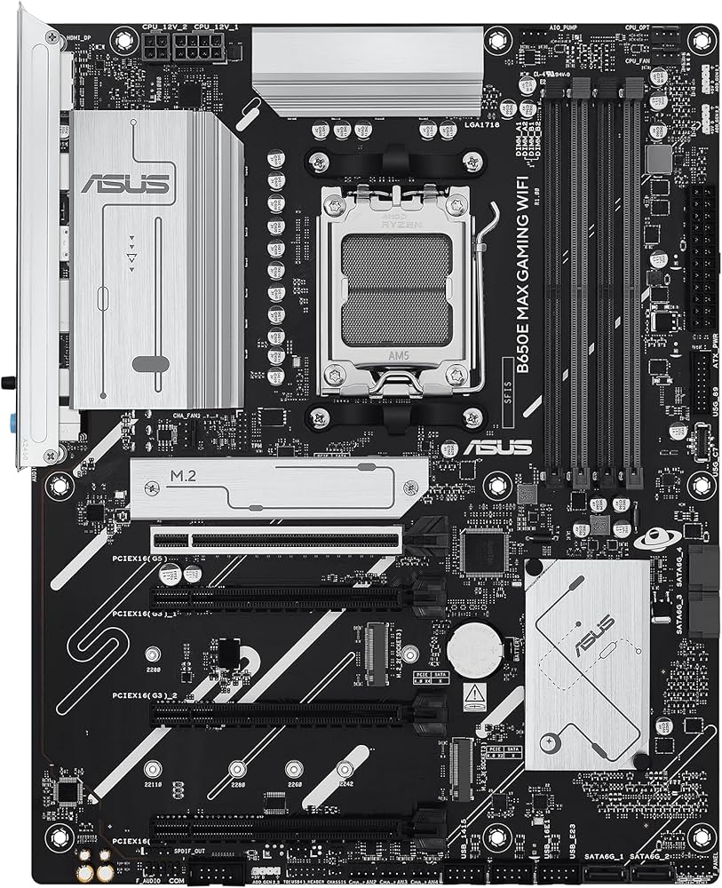 ASUS B650E MAX Gaming WiFi — Tarjeta Madre AM5 ATX PCIe 5.0 WiFi 6E