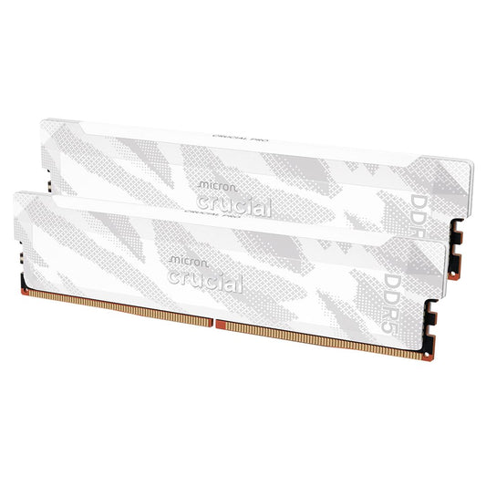 Crucial Pro 32GB DDR5-6400 white kit — Memoria RAM CL32 XMP EXPO Sin RGB