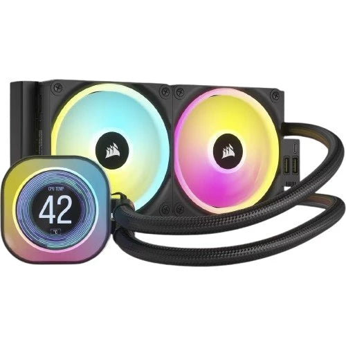 Corsair iCUE Link H100i RGB AIO 240mm — AM5 LGA1851 Pantalla LCD 2.1"