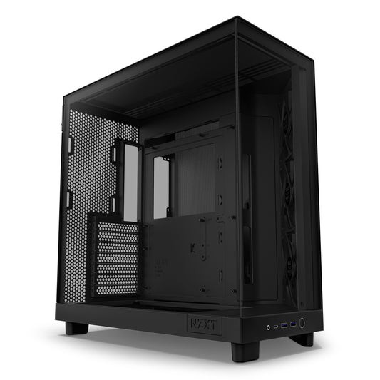 NZXT H6 Flow Negro — Gabinete Midi-Tower ATX 3 Ventiladores RGB